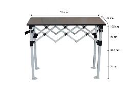 Table Comptoir Pliant Plateau Acier 1m X 40cm