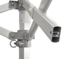 Tente Pliante Aluminium 55mm - 4x6m + Pack latéral avec fermeture