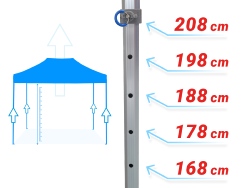 Tente Pliante 2x3m Alu 45mm - Bâche 320g/m²