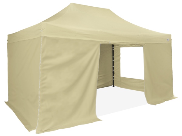 Barnum pliant Acier 40mm 3X4.5M + Pack Latéral avec fermeture