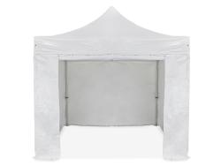 4 bâches latérales 520g/m² PVC 3x3m | 1 Porte + 3 Pleines | Blanc