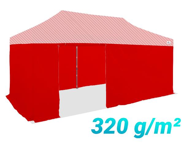 Pack Latéral 4 cotés 3x6m 320g/m² | 4 pleines + 1 porte 