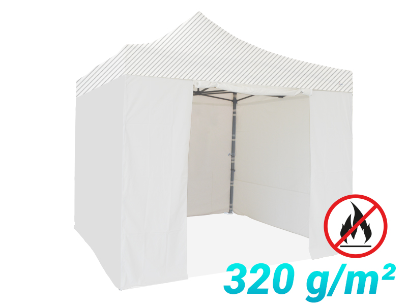 Pack Latéral 4 cotés 4x4m 320g/m² | 1 porte/3 pleines