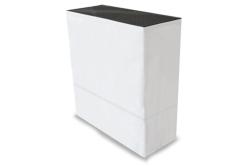 Table Comptoir Pliant Plateau Acier 1m X 40cm avec Jupe Blanche