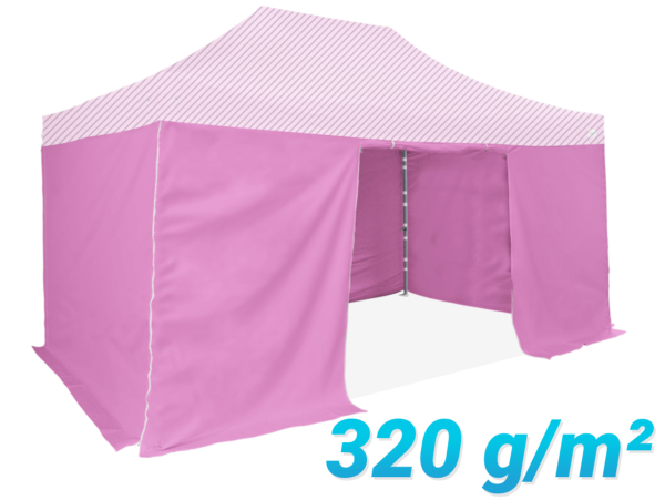 Pack Latéral 4 cotés 3x4.5m 320g/m² | 3 pleines + 1 porte 