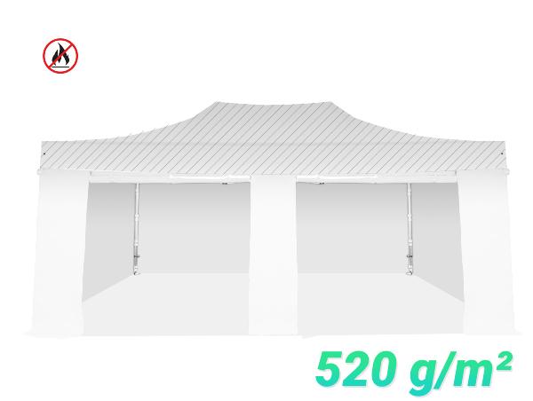 4 bâches latérales 520g/m² PVC 4x6m | 1 Coté avec Portes + 3 Pleines 