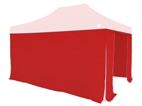 Bâches latérales 160g/m² Polyester Oxford 4 côtés 3x4,5M Rouge