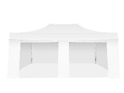 Tente Pliante Aluminium 55mm - 4x6m + Pack latéral avec fermeture