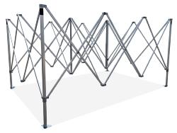 Tente Pliante Aluminium 55mm - 4x6m + Pack latéral avec fermeture