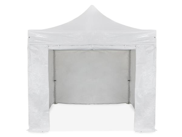 4 bâches latérales 520g/m² PVC 3x3m | 1 Porte + 3 Pleines | Blanc