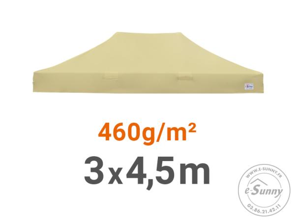 Bâche de toit 460g/m² rechange pour barnum pliant 3x4.5