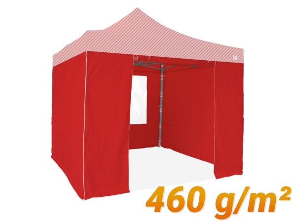 Pack Latéral 4 côtés 3x3m 460g/m² 1 Porte + 1 Fenêtre + 2 Pleins 
