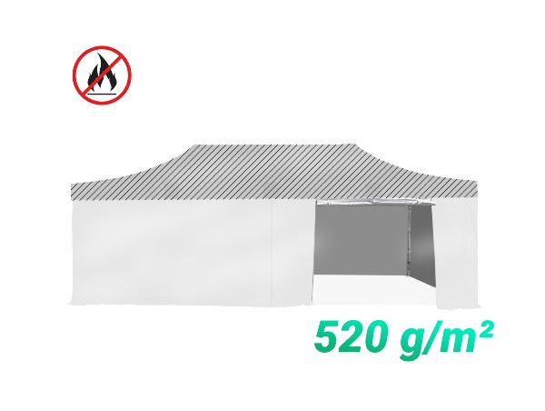 6 bâches latérales 520g/m² PVC 4x8m | 1 Coté avec Porte + 5 Pleines 