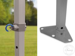 Tente Pliante Aluminium 55mm - 4x6m + Pack latéral avec fermeture